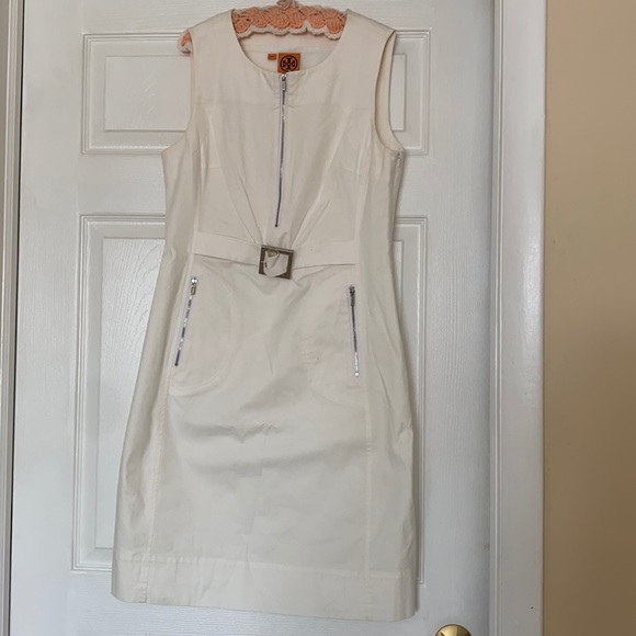 Authentic Tory Burch White Pocket Dress Size 10 - Picture 1 of 10